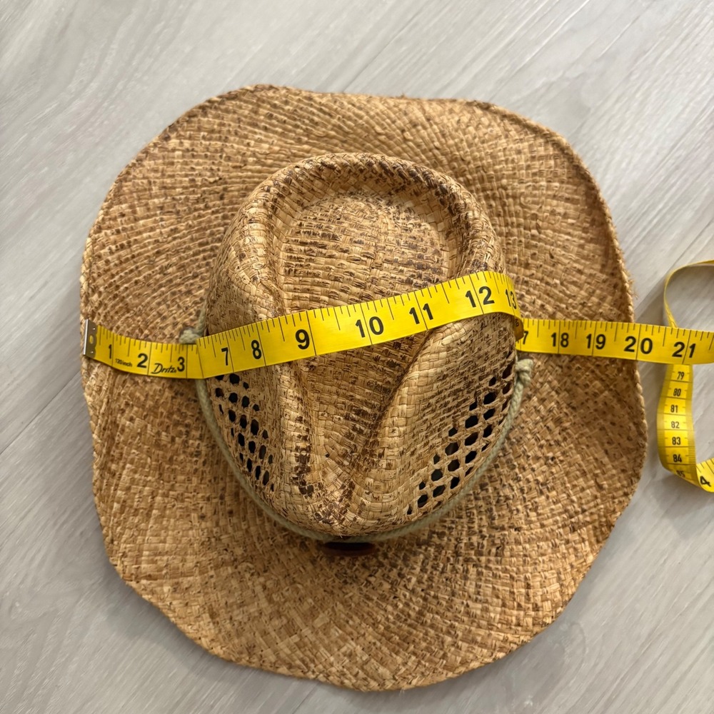 Cov-Ver Your World Straw Cowboy Hat Natural Fiber Western Sun Hat F1009-1 S/M - Picture 7 of 16